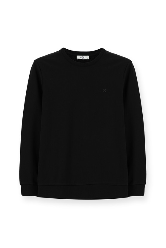 Erkek Giyim - Bisiklet Yaka Regular Fit Pamuk Sweatshirt