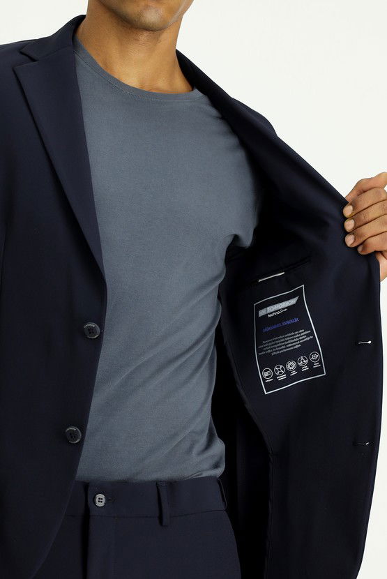 Erkek Giyim - Techno-Line Super Slim Fit Ekstra Dar Kesim Klasik Takım Elbise