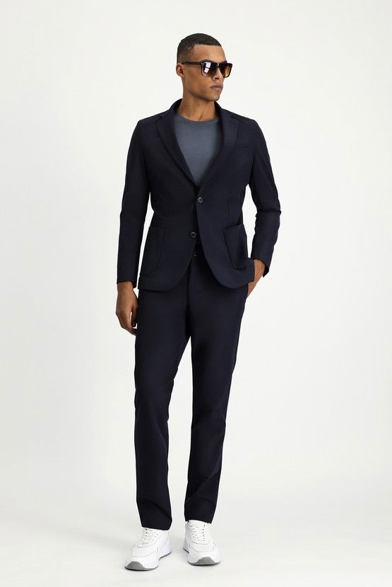 Erkek Giyim - Techno-Line Super Slim Fit Ekstra Dar Kesim Klasik Takım Elbise