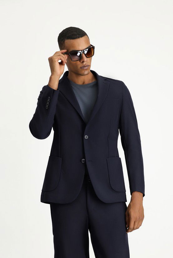 Erkek Giyim - Techno-Line Super Slim Fit Ekstra Dar Kesim Klasik Takım Elbise