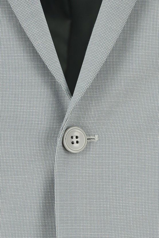 Erkek Giyim - Super Slim Fit Ekstra Dar Kesim Klasik Desenli Takım Elbise