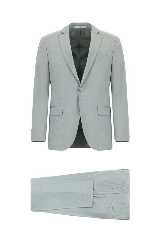 Erkek Giyim - Super Slim Fit Ekstra Dar Kesim Klasik Desenli Takım Elbise