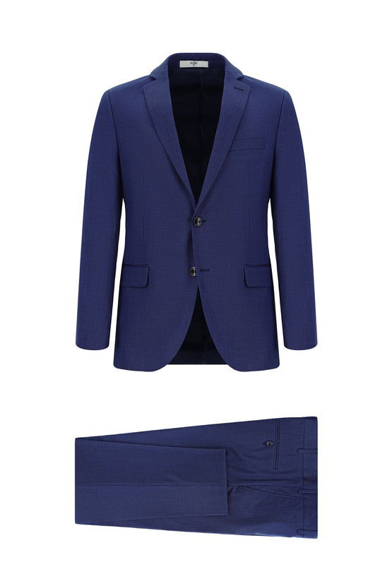 Erkek Giyim - Super Slim Fit Ekstra Dar Kesim Klasik Desenli Takım Elbise
