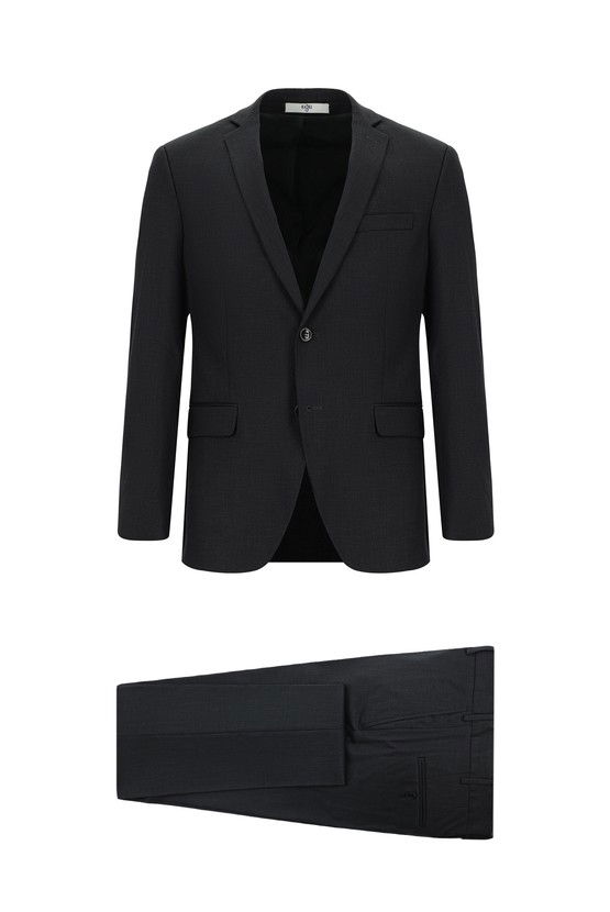 Erkek Giyim - Super Slim Fit Ekstra Dar Kesim Klasik Desenli Takım Elbise