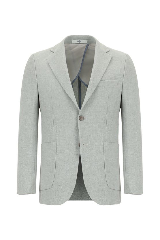 Erkek Giyim - Slim Fit Dar Kesim Çizgili Beli Lastikli İpli Takım Elbise