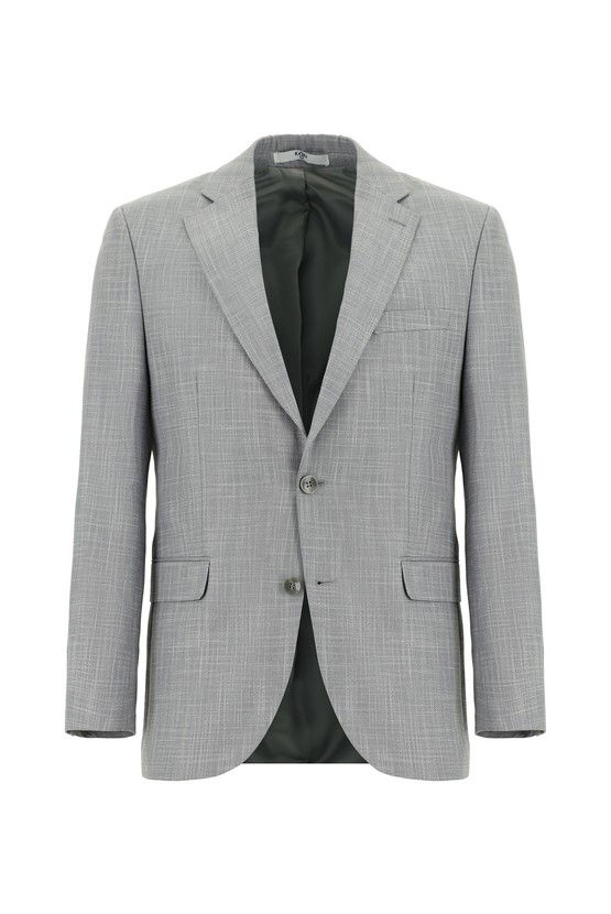 Erkek Giyim - Slim Fit Dar Kesim Klasik Desenli Takım Elbise