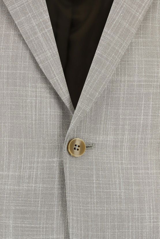 Erkek Giyim - Slim Fit Dar Kesim Klasik Desenli Takım Elbise