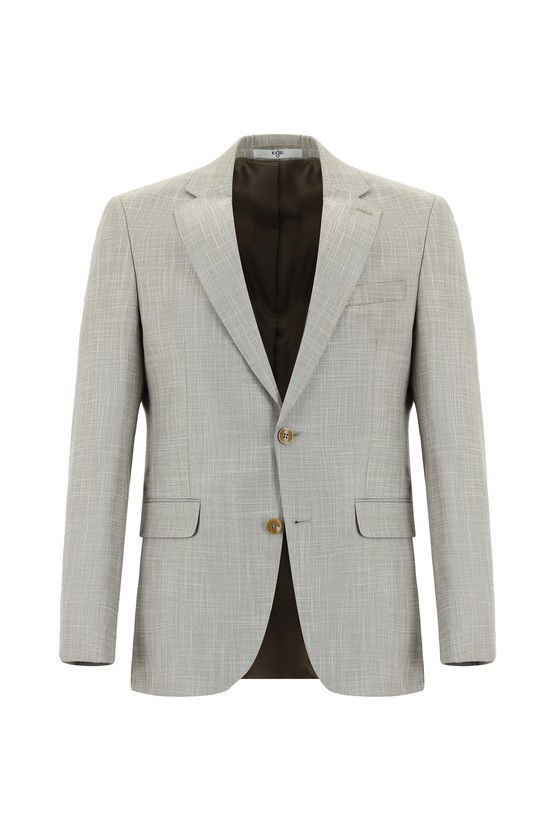 Erkek Giyim - Slim Fit Dar Kesim Klasik Desenli Takım Elbise