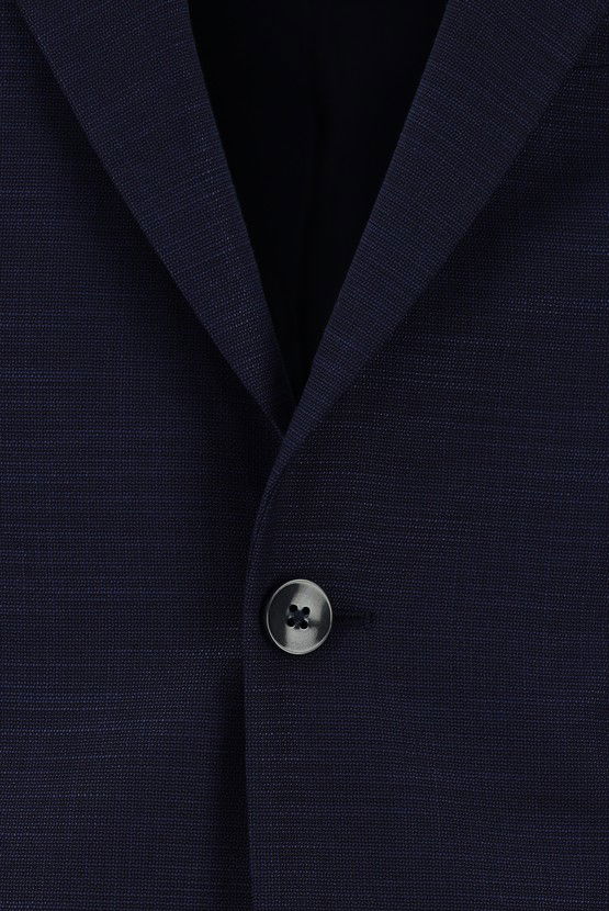 Erkek Giyim - Slim Fit Dar Kesim Klasik Desenli Takım Elbise