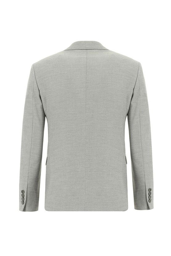 Erkek Giyim - Super Slim Fit Ekstra Dar Kesim Desenli Klasik Takım Elbise