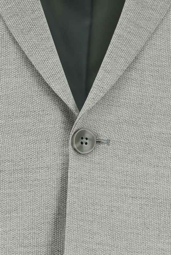 Erkek Giyim - Super Slim Fit Ekstra Dar Kesim Desenli Klasik Takım Elbise