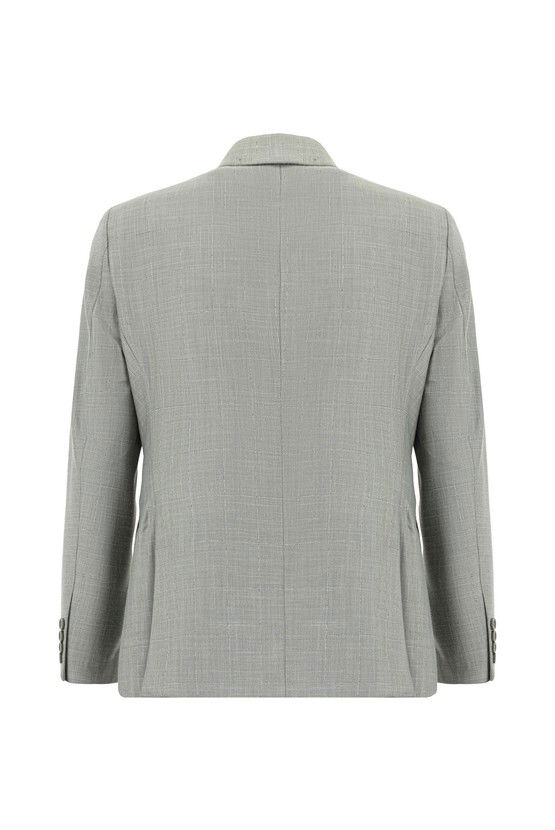Erkek Giyim - Slim Fit Dar Kesim Klasik Ekose Takım Elbise
