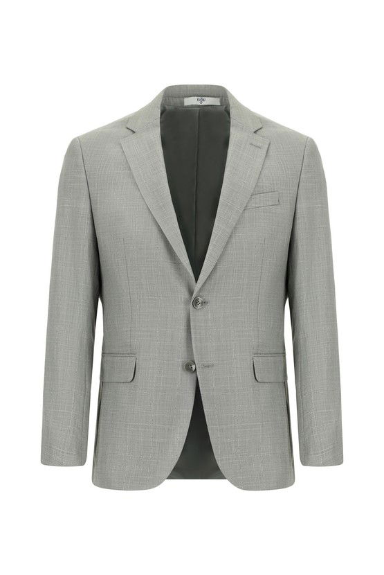 Erkek Giyim - Slim Fit Dar Kesim Klasik Ekose Takım Elbise