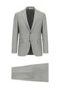  ORTA GRİ  Slim Fit Dar Kesim Klasik Ekose Takım Elbise