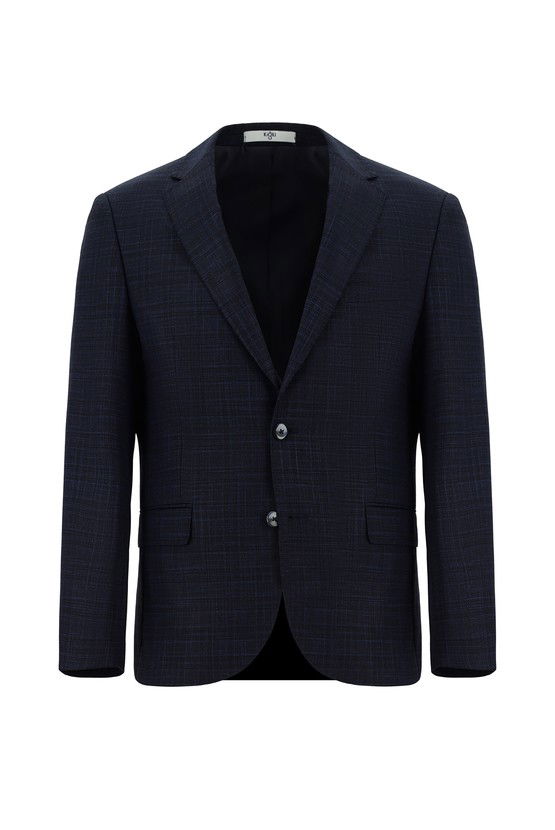 Erkek Giyim - Slim Fit Dar Kesim Klasik Ekose Takım Elbise