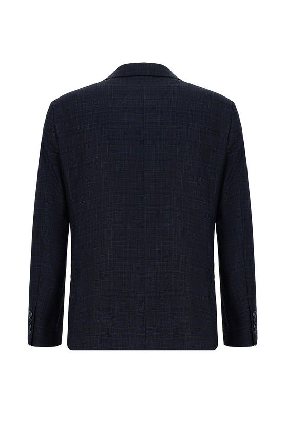 Erkek Giyim - Slim Fit Dar Kesim Klasik Ekose Takım Elbise