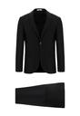 SİYAH  Slim Fit Dar Kesim Klasik Desenli Takım Elbise