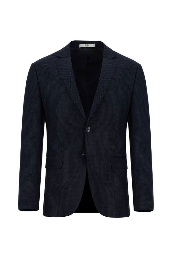 Erkek Giyim - Super Slim Fit Ekstra Dar Kesim Klasik Desenli Takım Elbise