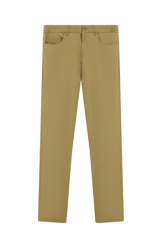 Erkek Giyim - Slim Fit Dar Kesim Likralı Kanvas / Chino Pantolon