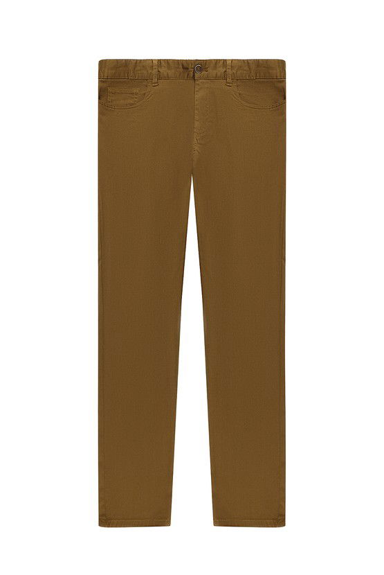 Erkek Giyim - Slim Fit Dar Kesim Likralı Kanvas / Chino Pantolon
