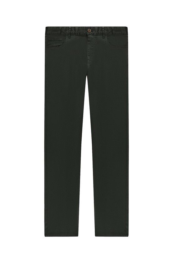 Erkek Giyim - Slim Fit Dar Kesim Likralı Kanvas / Chino Pantolon