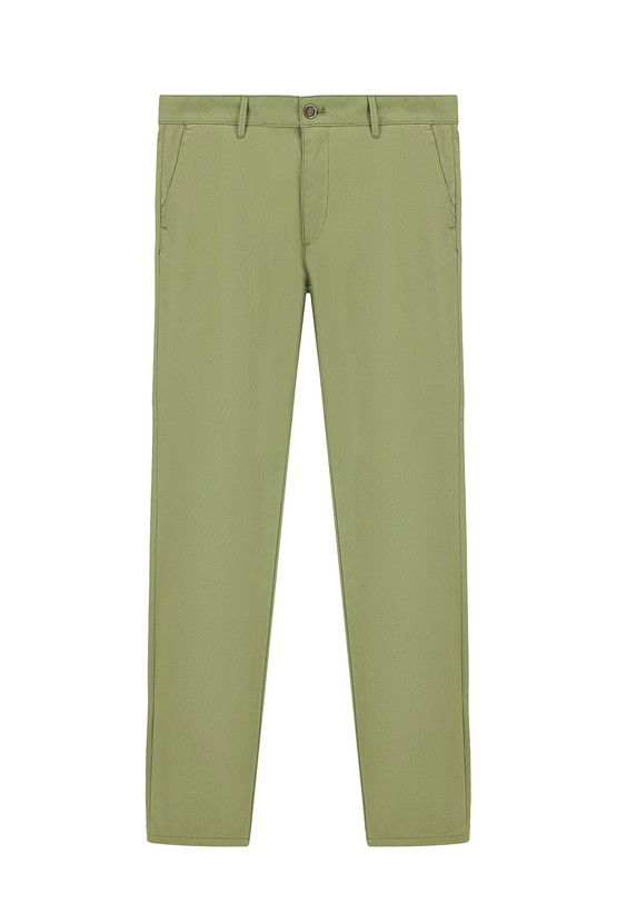 Erkek Giyim - Regular Fit Likralı Kanvas / Chino Pantolon