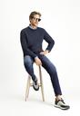  KOYU LACİVERT  Regular Fit Likralı Denim Pantolon