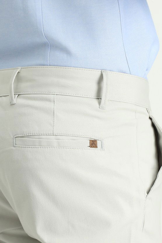 Erkek Giyim - Regular Fit Likralı Kanvas / Chino Pantolon