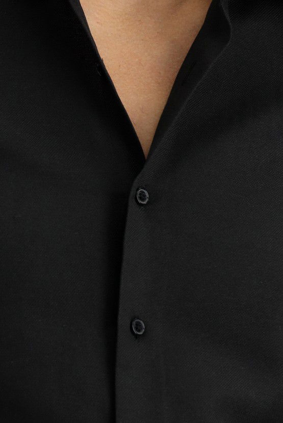 Erkek Giyim - Uzun Kol Slim Fit Klasik Yaka Oxford Pamuklu Kolay Ütülenebilir Gömlek