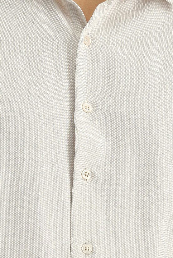 Erkek Giyim - Uzun Kol Slim Fit Klasik Yaka Oxford Pamuklu Kolay Ütülenebilir Gömlek