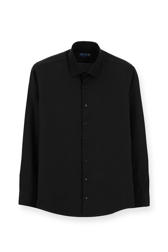 Erkek Giyim - Uzun Kol Slim Fit Klasik Yaka Oxford Pamuklu Kolay Ütülenebilir Gömlek