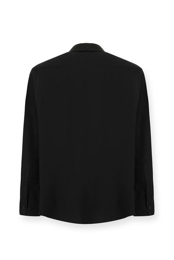 Erkek Giyim - Uzun Kol Slim Fit Klasik Yaka Oxford Pamuklu Kolay Ütülenebilir Gömlek