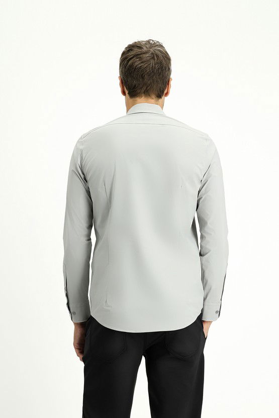 Erkek Giyim - Techno-Line Uzun Kol Slim Fit Dar Kesim Likralı Gömlek