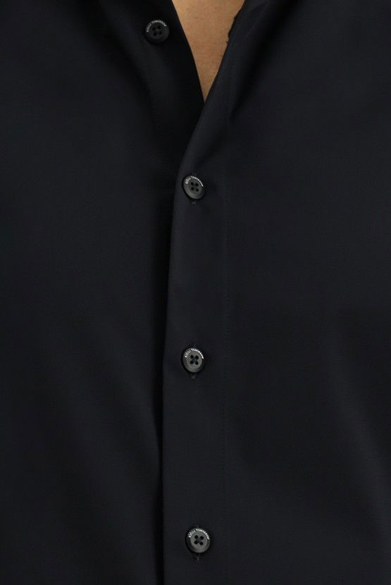 Erkek Giyim - Techno-Line Uzun Kol Slim Fit Dar Kesim Likralı Gömlek