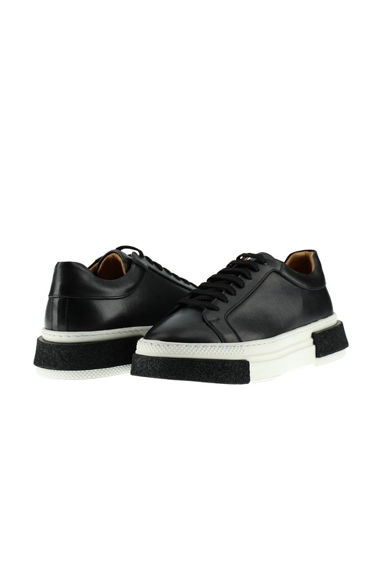 Erkek Giyim - Sneaker Deri Ayakkabı