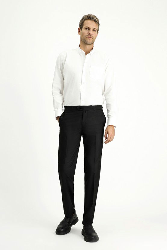 Erkek Giyim - Slim Fit Dar Kesim Klasik Kumaş Pantolon