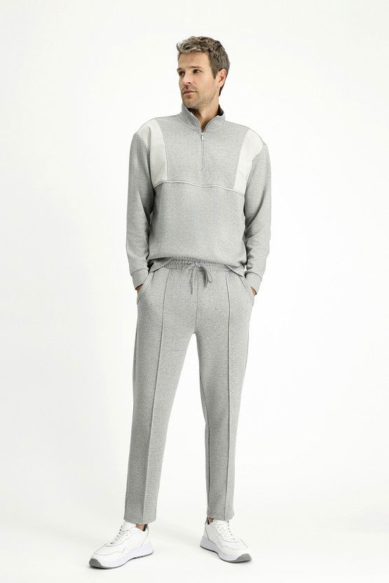 Erkek Giyim - Regular Fit Desenli Pamuklu Sweatpant / Eşofman Altı