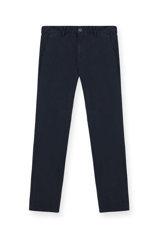 Erkek Giyim - Slim Fit Dar Kesim Likralı Kanvas / Chino Pantolon