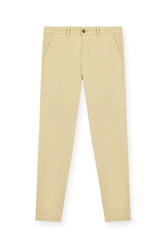 Erkek Giyim - Slim Fit Dar Kesim Likralı Kanvas / Chino Pantolon