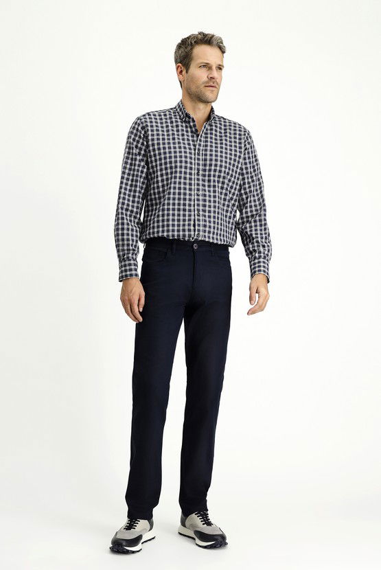 Erkek Giyim - Regular Fit Likralı Kanvas / Chino Pantolon