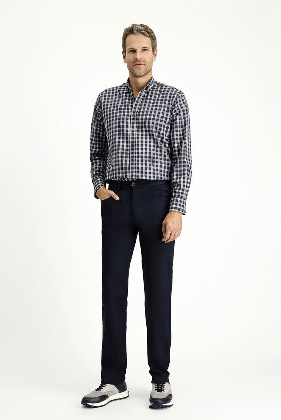 Erkek Giyim - Regular Fit Likralı Kanvas / Chino Pantolon