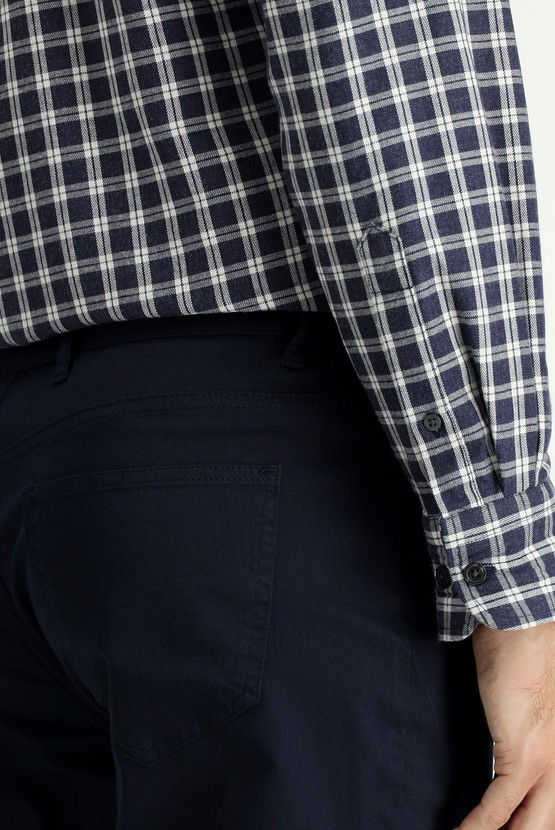 Erkek Giyim - Regular Fit Likralı Kanvas / Chino Pantolon
