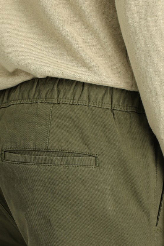 Erkek Giyim - Regular Fit Likralı Beli Lastikli İpli Pantolon