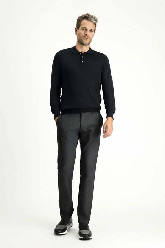 Erkek Giyim - Slim Fit Dar Kesim Likralı Kanvas / Chino Pantolon