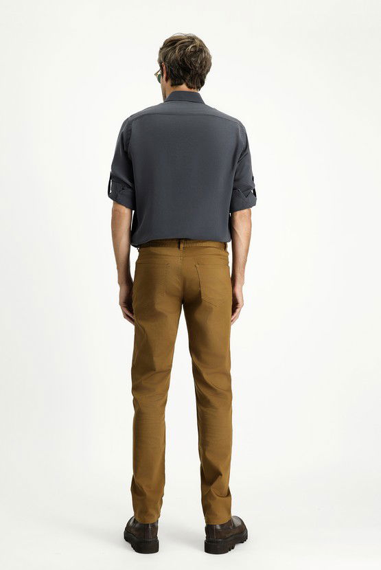 Erkek Giyim - Slim Fit Dar Kesim Likralı Kanvas / Chino Pantolon