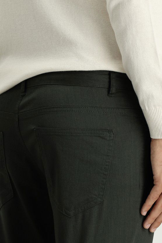 Erkek Giyim - Slim Fit Dar Kesim Likralı Kanvas / Chino Pantolon