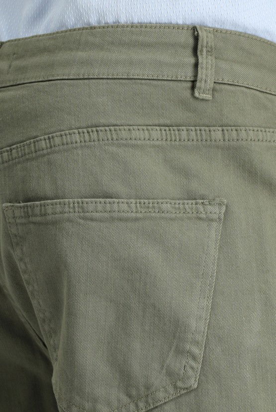 Erkek Giyim - Regular Fit Likralı Kanvas / Chino Pantolon
