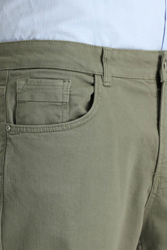 Erkek Giyim - Regular Fit Likralı Kanvas / Chino Pantolon