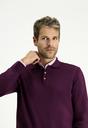  KOYU BORDO  Polo Yaka Regular Fit Pamuklu Kaşmirli Triko Kazak