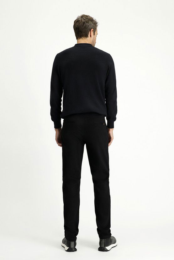Erkek Giyim - Regular Fit Desenli Likralı Kanvas / Chino Pantolon